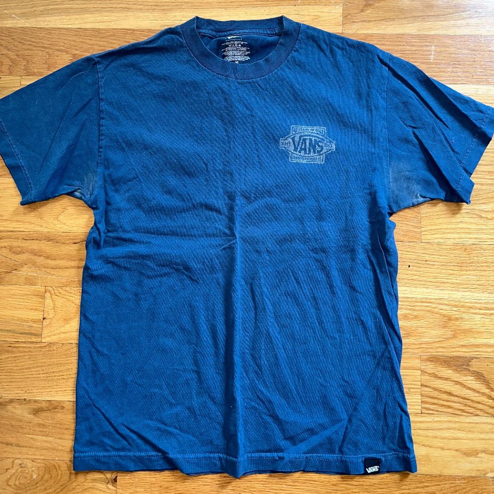 VANS Distressed Blue Tshirt - Men's M